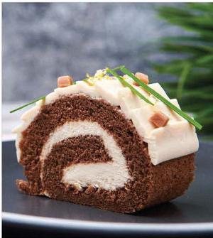 Coffee roll with cream containing Irish stout, made using our Lakeland Dairies products