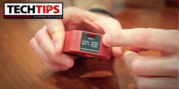 Man pointing at red product