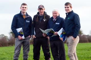 Members of the Lakeland Dairies / Teagasc joint programme with a milk supplier.