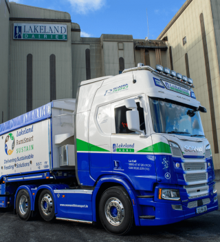 A Lakeland Agri Lorry parked.